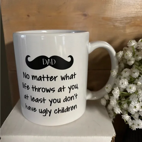 White Ceramic Dad Mug - Picture 3 of 3